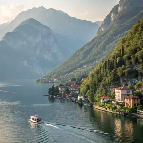 Scenic Boat Ride on Tranquil Mountain Waters