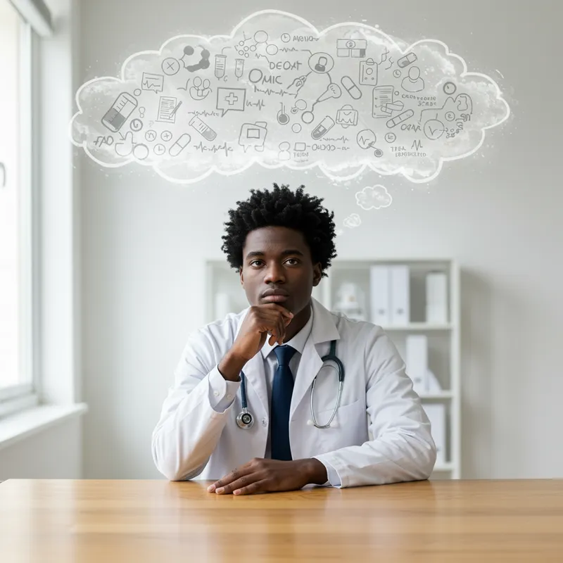 Young Doctor Deep in Thought