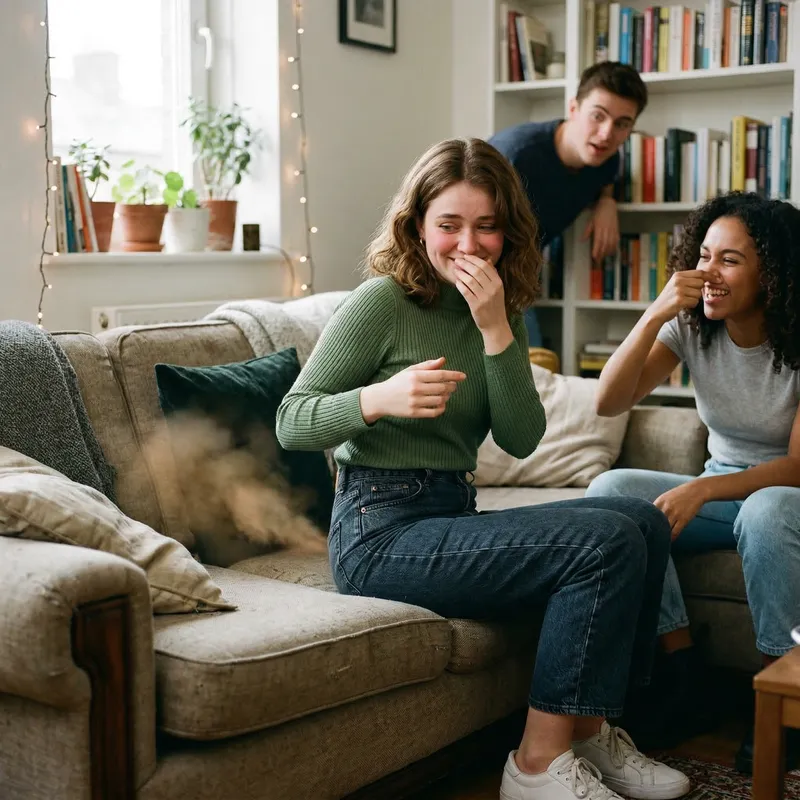 Funny Farting Woman in Her 20s