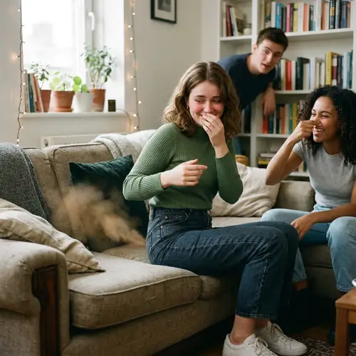 Funny Farting Woman in Her 20s