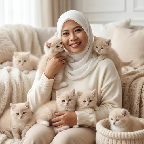 Heartwarming Portraits with Fluffy Kittens