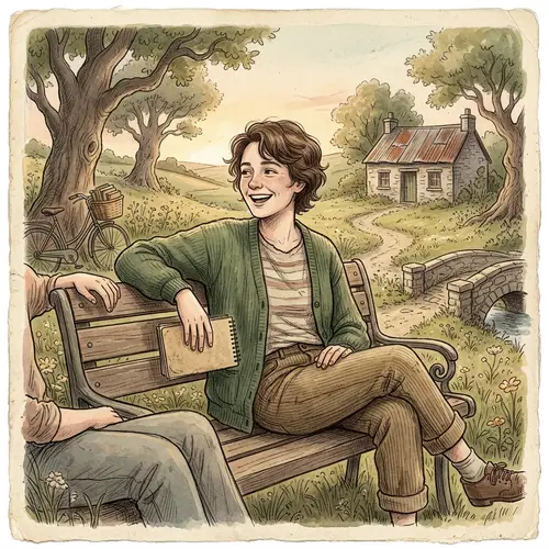 Whimsical Friendship Illustration - Nostalgic Storybook Art