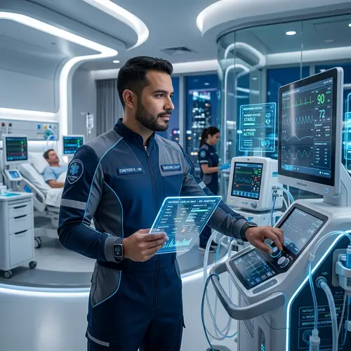 Esneyder: Futuristic Hispanic Nurse in Healthcare