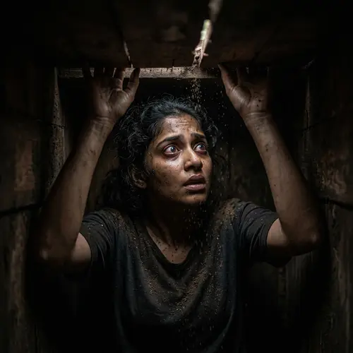 Eerie Awakening: A Chilling Coffin Scene