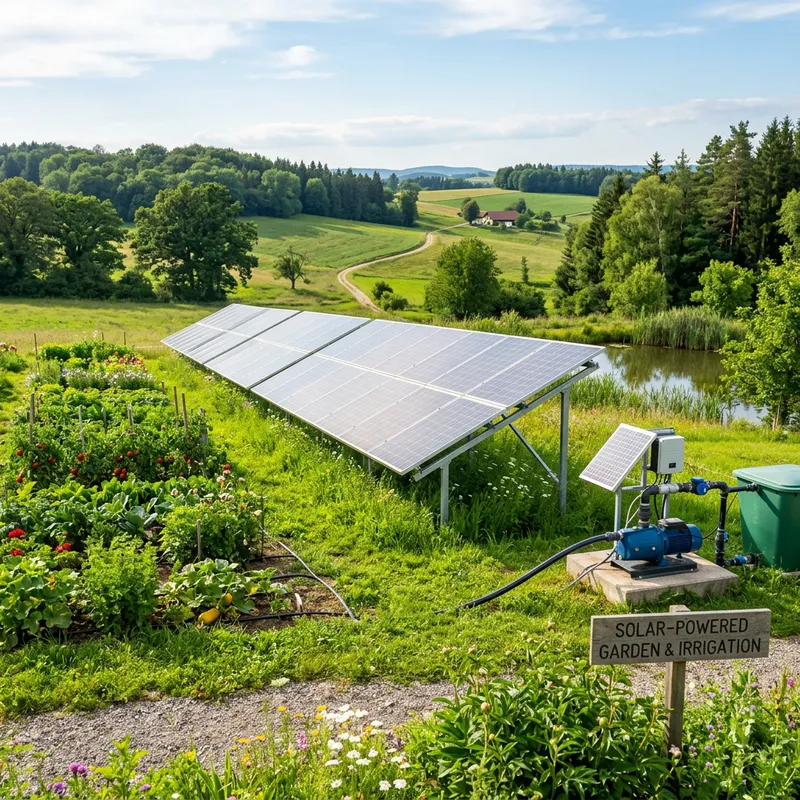 Solar Garden with Water Pump for Efficient Irrigation