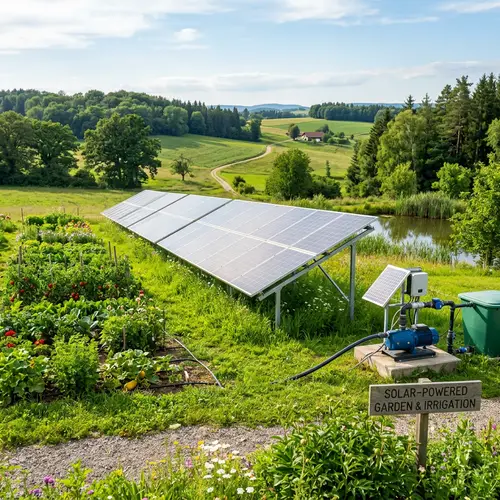 Robust Solar Garden with Water Pump for Efficient Irrigation