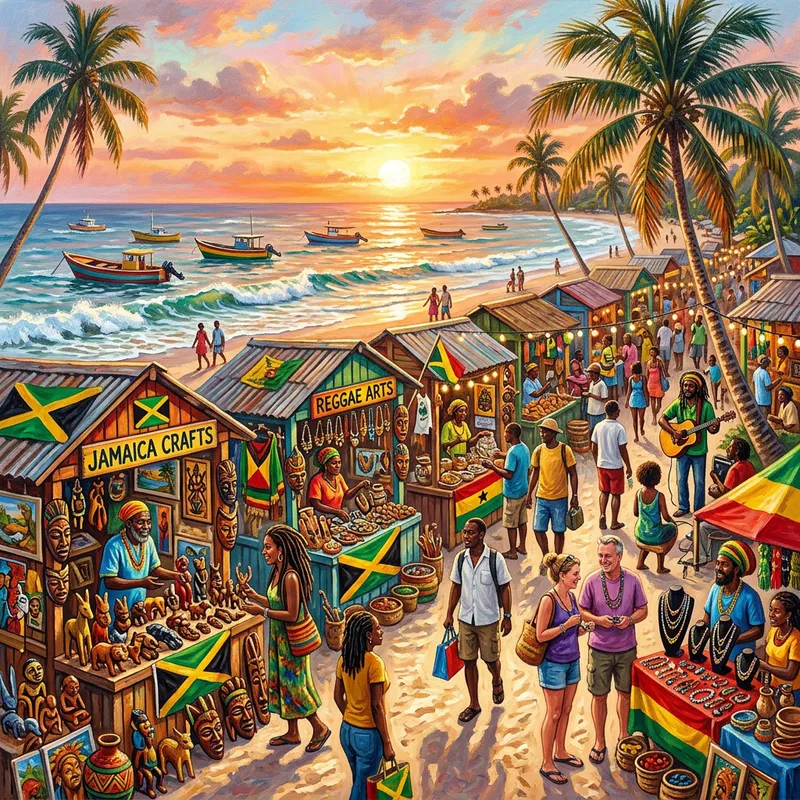 Vibrant Jamaica Beach Market: Art & Culture