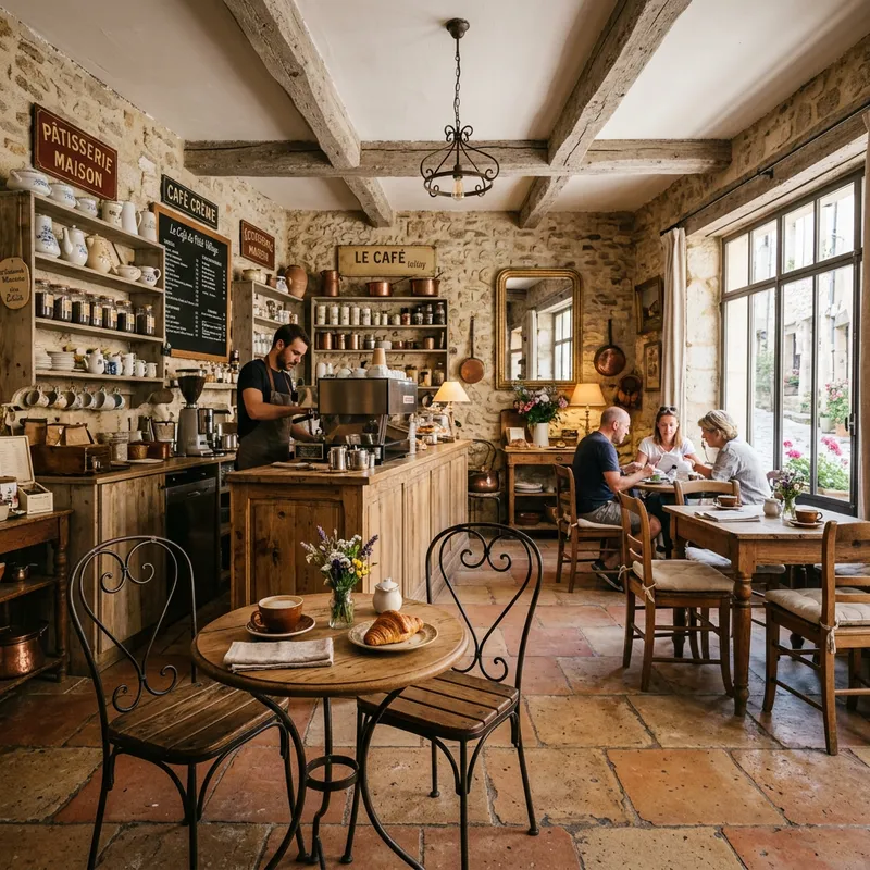 Charming French Country Coffee Shop Interior Charming French Country Coffee Shop Interior