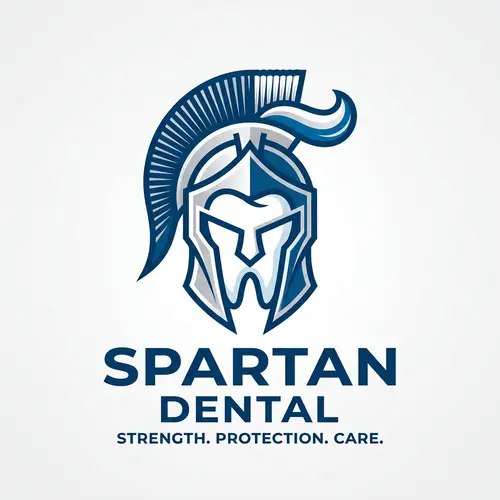 Spartan Helmet Dental Logo Design