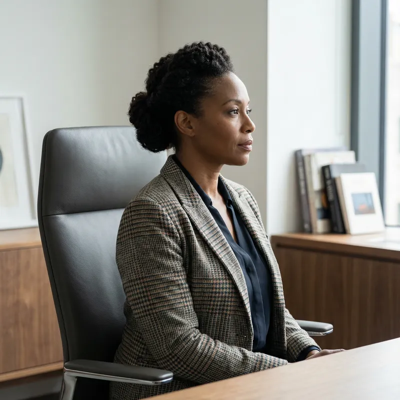 Elegant African Woman in a Professional Setting