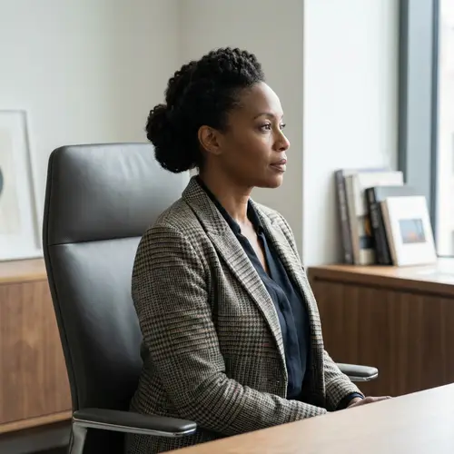 Elegant African Woman in a Professional Setting