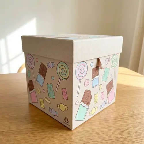 Sweet Cartoon Box: Adorable Candy-Themed Keepsake