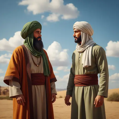 7th Century Desert Scene with Sufi Wisdom