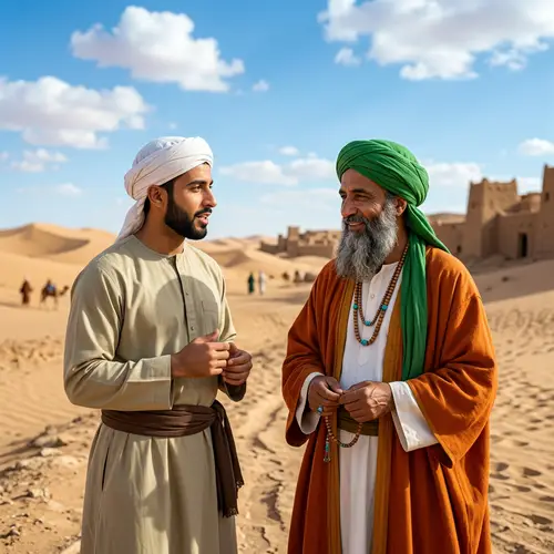 7th Century Desert Scene with Sufi Wisdom