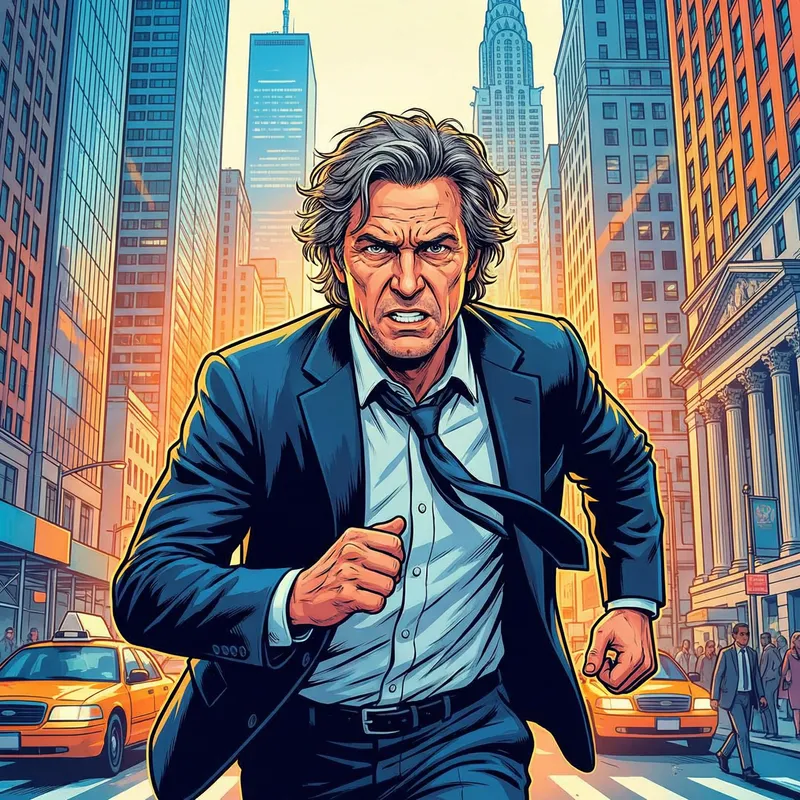 Government Official Running in Dynamic Scene