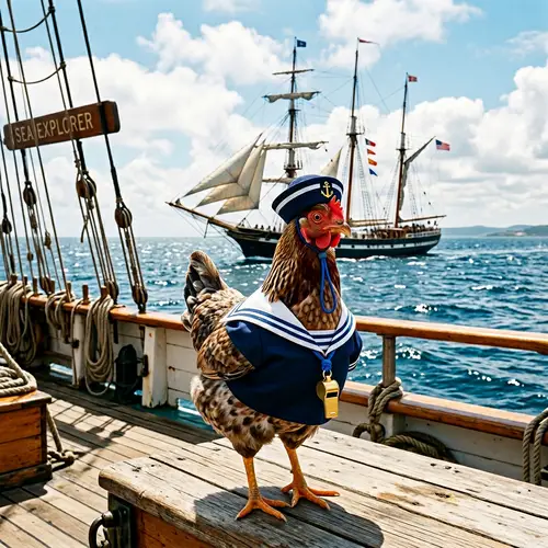 Sailor Chicken - Cute Costume for Ocean Adventure