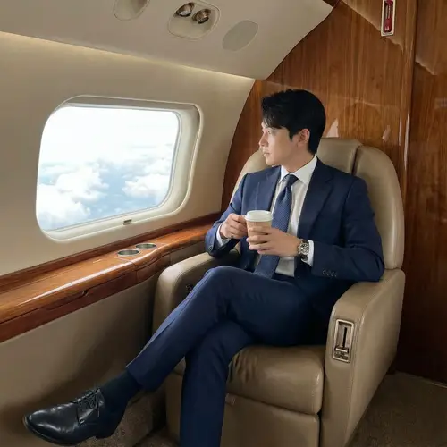 Exclusive Style: Wearing a Suit in a Private Jet