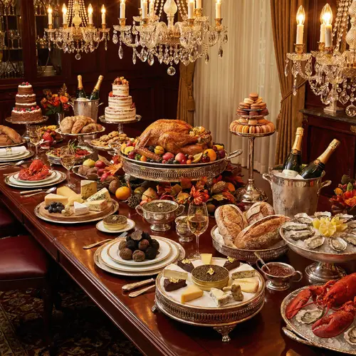 Luxurious Gourmet Banquet Table: Indulge in Decadence