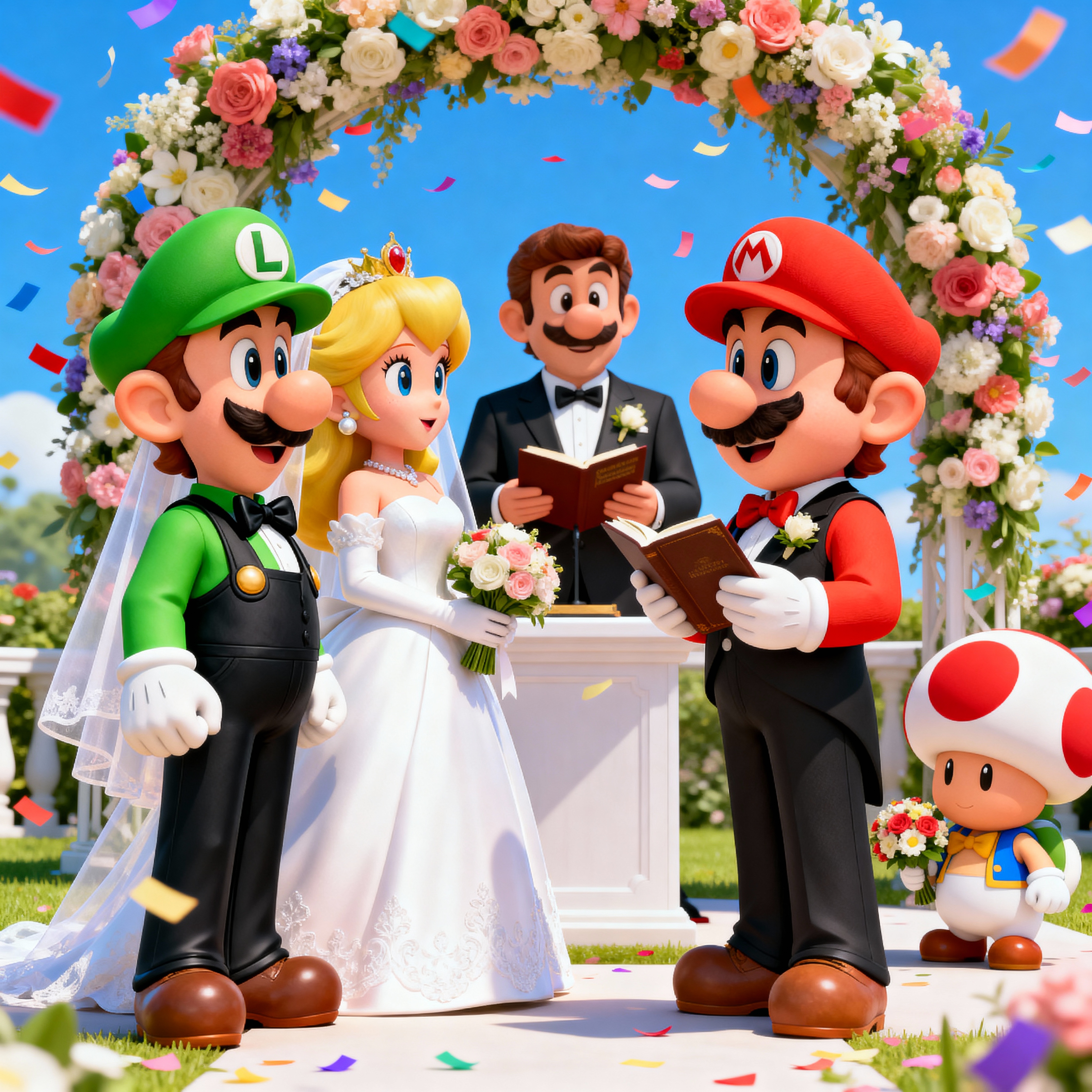 Mario and Princess Peach: Adventure Awaits | AI Art Generator