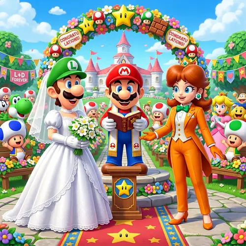 Luigi and Daisy's Nintendo Wedding Celebration