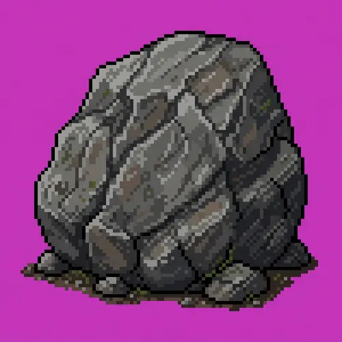 Boulder Sprite - High-Quality Game Asset