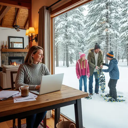 Cozy Cottage Workspace with Family Fun