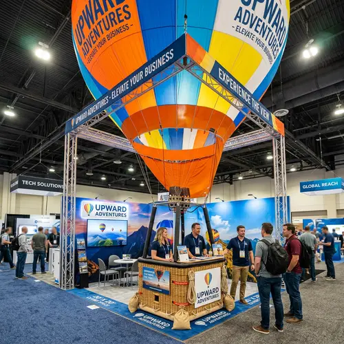 20x20 Tradeshow Booth with Hot Air Balloon