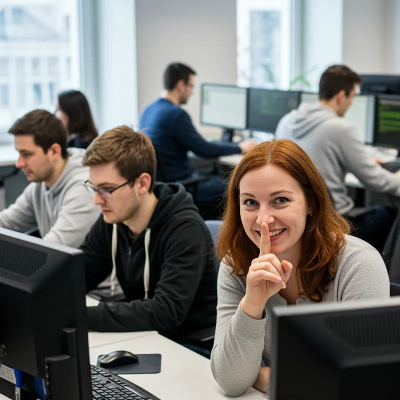 Team of Developers in a Modern Office