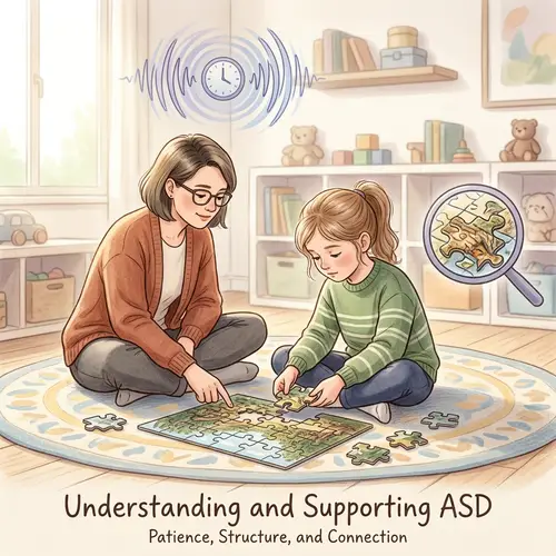 Understanding Autism Spectrum Disorder: Educational Illustration