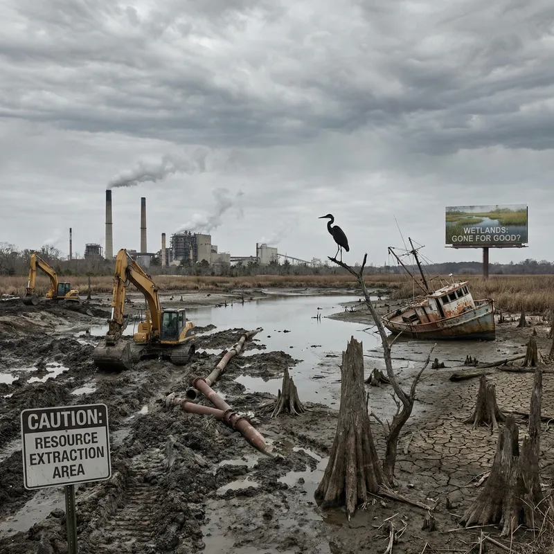 Reflecting on Wetlands: Devastation, Exploitation, and Species Loss