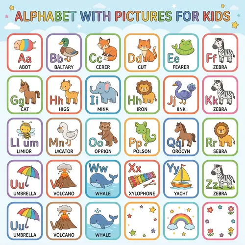 Alphabet with Pictures for Kids – Fun Learning Tool