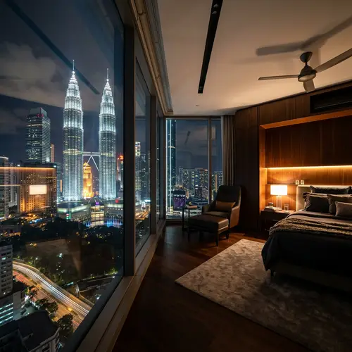 Luxurious KLCC Twin Towers View Condominium Bedroom