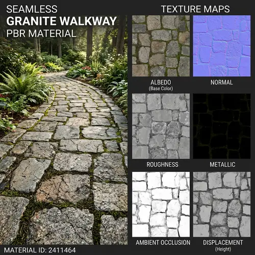 Seamless Granite Pavers for Pathways