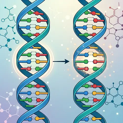 Simulation of Point Mutation in DNA | Detailed Illustration