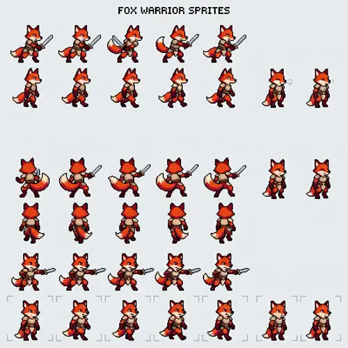 Pixel Art Sprite Sheet for Dungeons and Dragons Character | RPG Pixel Art