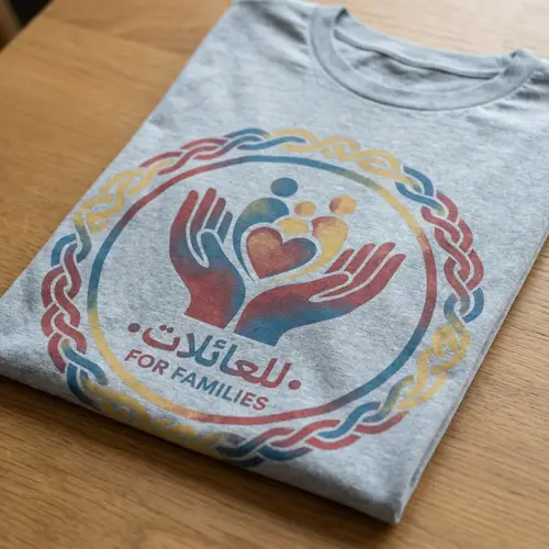 Middle-Eastern Male Social Worker T-shirt Design | Adoption Services