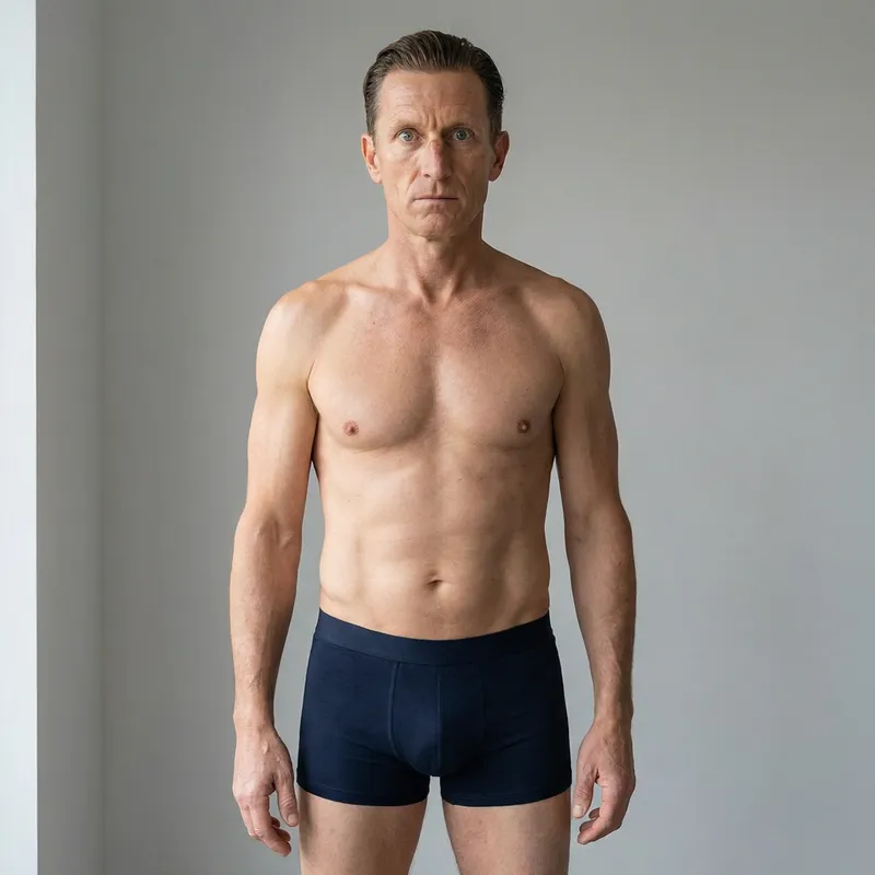 Tom Cruise Stylishly Poses in Navy Boxer Briefs