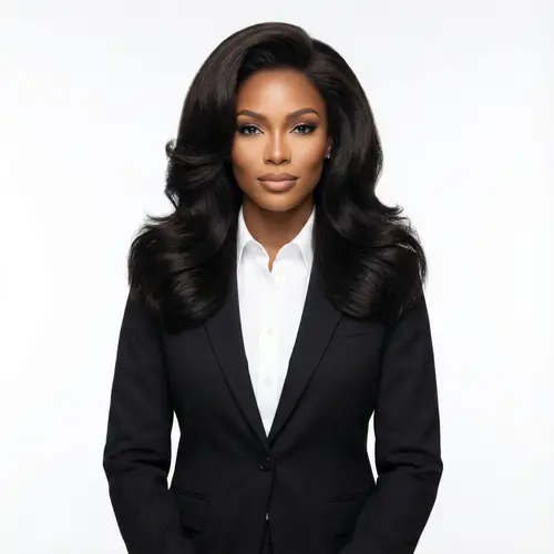 Luxurious Official Portrait in Black Suit