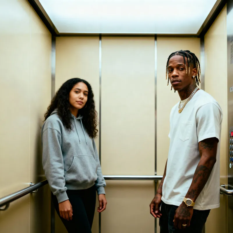Travis Scott Elevator Photo Experience
