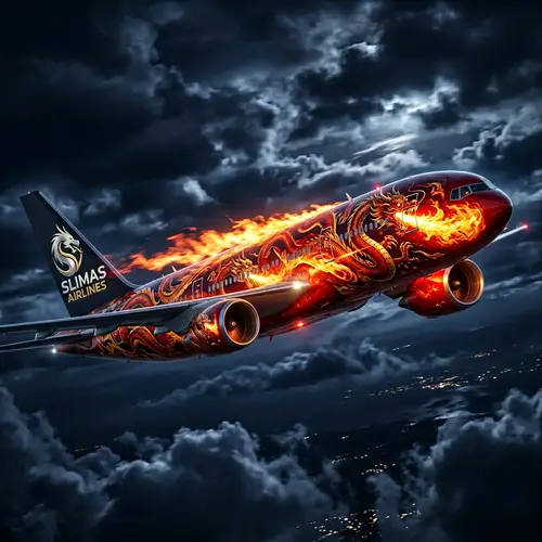 Fire-Breathing Dragon Airliner by Slimas Airlines