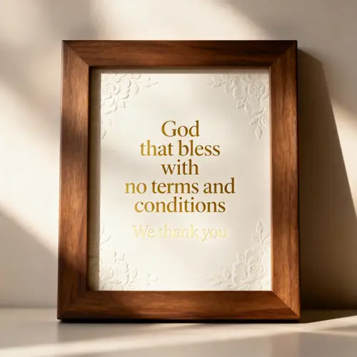 Blessed Picture Frame for God - No Terms
