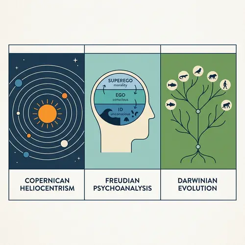 Copernican, Freudian, Darwinian Theories Visualized