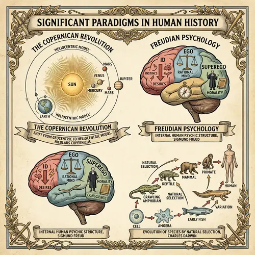 Copernican, Freudian, and Darwinian Paradigms in Human History