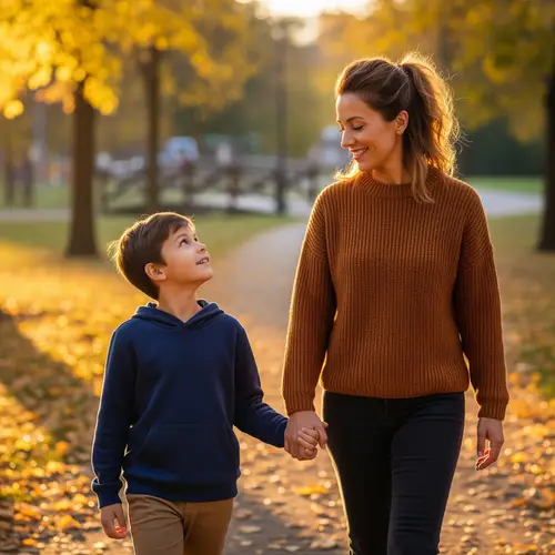 45-Year-Old Mother with Son
