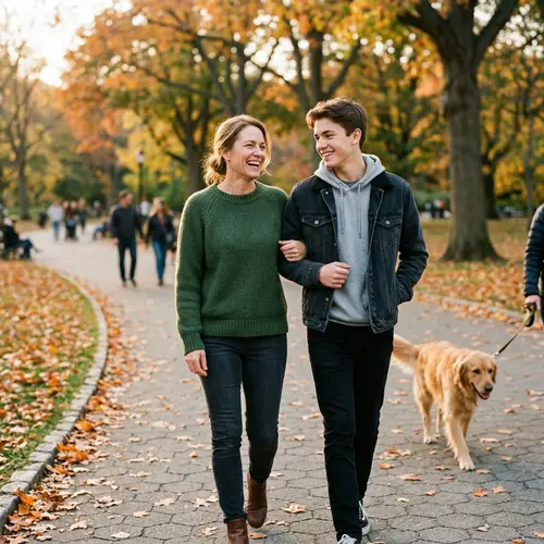 45-Year-Old Mother with Son