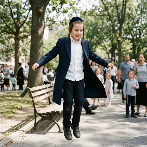 Hassidic Boy Levitation: A Unique Moment