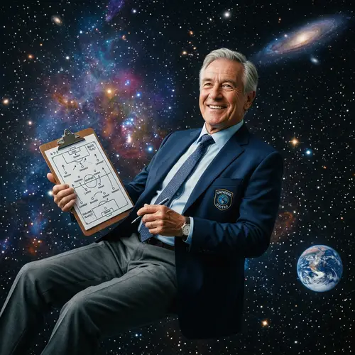 Fatih Terim Football Manager Floating in Space