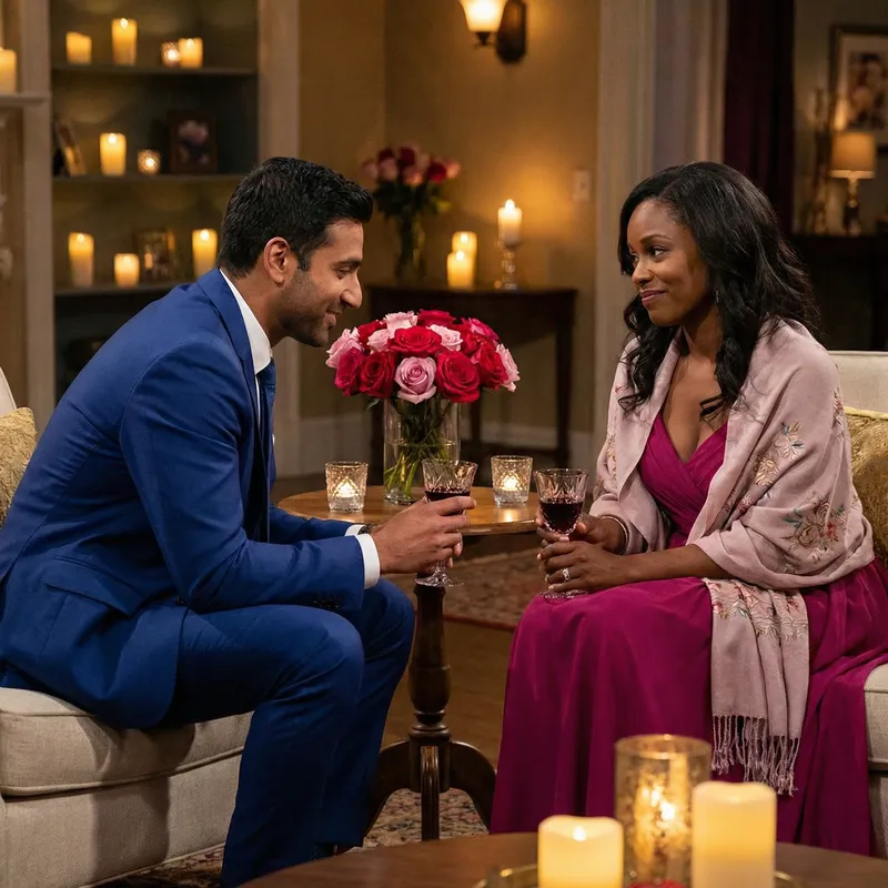 Passionate Flirting Between Man and Wife