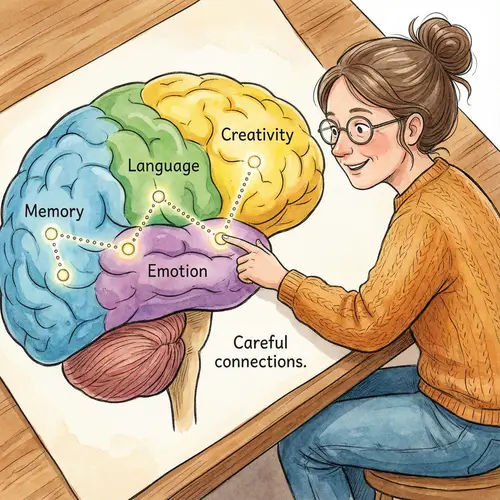 Brain Map Illustration: Cognitive Functions Explained