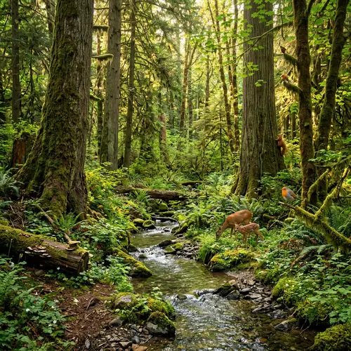 Untouched Lush Forest Teeming with Life | Tranquil Nature Scene